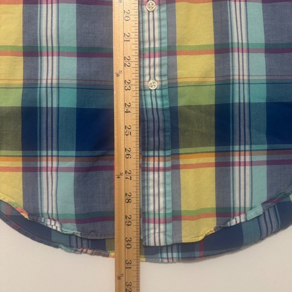 Ralph Lauren Button Down Shirt Mens L Multi Color Plaid Classic Fit Short Sleeve - Picture 6 of 7